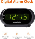 Amazon Basics Small Digital Oval Alarm Clock - Image 2