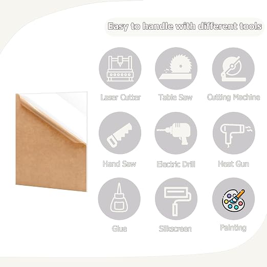 2 Pack 12'' x 16'' Opaque White Acrylic Sheet, 3mm Thick Acrylic Plastic Sheets - Image 4