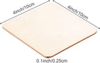 ZOENHOU 150 PCS 4 x 4 Inch Unfinished Wood Squares Bulk, Blank Basswood Sheets - Image 2