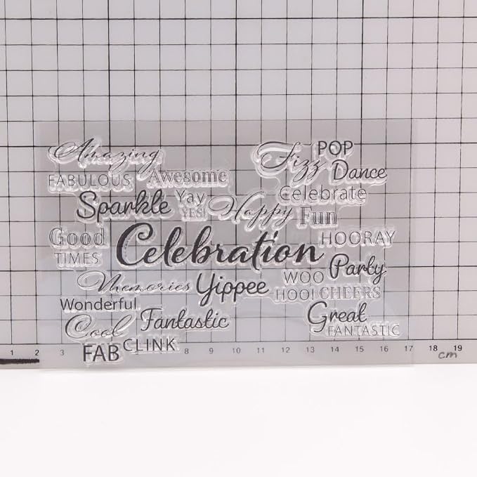 Celebration Words Background Clear Stamps Silicone Stamp Cards - Image 6