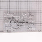 Celebration Words Background Clear Stamps Silicone Stamp Cards - Image 6