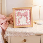 INFUNLY Pink Bow Punch Needle Embroidery Kit 9.4" DIY Punch Embroidery Kit - Image 5