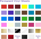 Lya Vinyl 68 Pack Permanent Vinyl, Self Adhesive Vinyl Sheets - Image 2