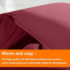 TAIMIT Burgandy Twin Size Comforter Set - Image 2