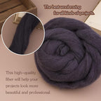 3.53oz Wool Roving, Wool Felting Supplies, Pure Wools, Chunky Yarn, Spinning - Image 4