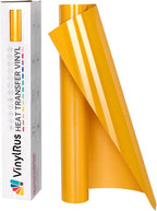 VinylRus Heat Transfer Vinyl-12” x 8ft Yellow Iron on Vinyl Roll by VinylRus