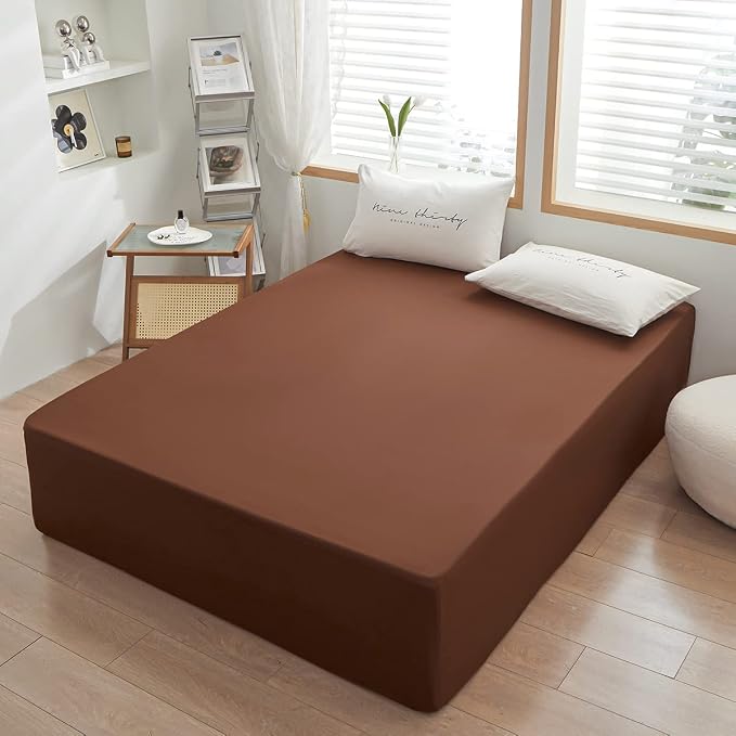 Bedding Twin Size Fitted Sheet Only-Twin Size Deep Pocket Bottom Sheet Fits - Image 9