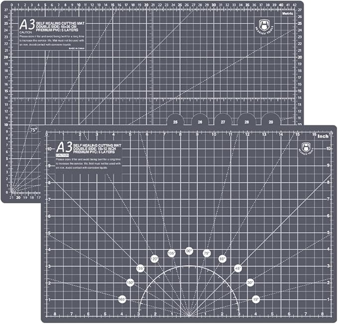 Headley Tools 18"x12" Thickened Self Healing Cutting Mat, A3 Rotary Cutting by HeadleyTools
