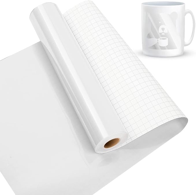 Glossy White Permanent Vinyl, Lya Vinyl Glossy White 12" x 50Ft Permanent by LyaVinyl