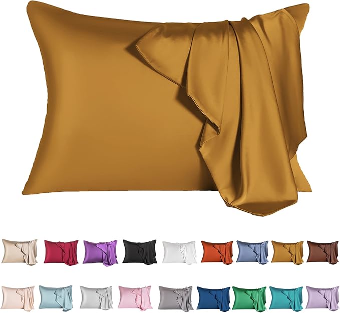 Mulberry Silk Pillowcase for Hair and Skin, Queen Size Cooling Silk Pillow Case by SIYUAN