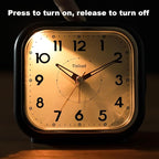 Tinload 4.3" Vintage Retro Analog Alarm Clock, Super Silent Non Ticking Clock - Image 6