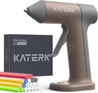 Katerk Cordless Hot Glue Gun Kit, Mini Glue Gun, Auto Shut-Off, Khaki | 2500mAh by Katerk