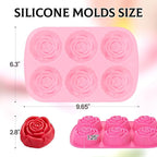 SJ Rose Soap Molds 2 Packs, Flower Design Silicone Soap Molds - Image 3