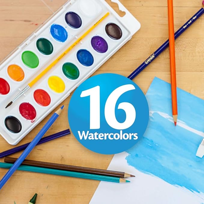 Crayola Watercolor Paint Set, School Supplies Essentials, Washable Paint - Image 7