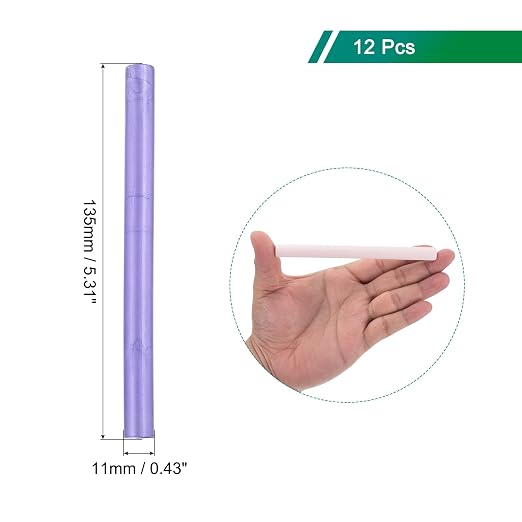MECCANIXITY 12 Pcs Pearlescent Purple Cylinder Sealing Wax Stick Glue Gun Wax - Image 2