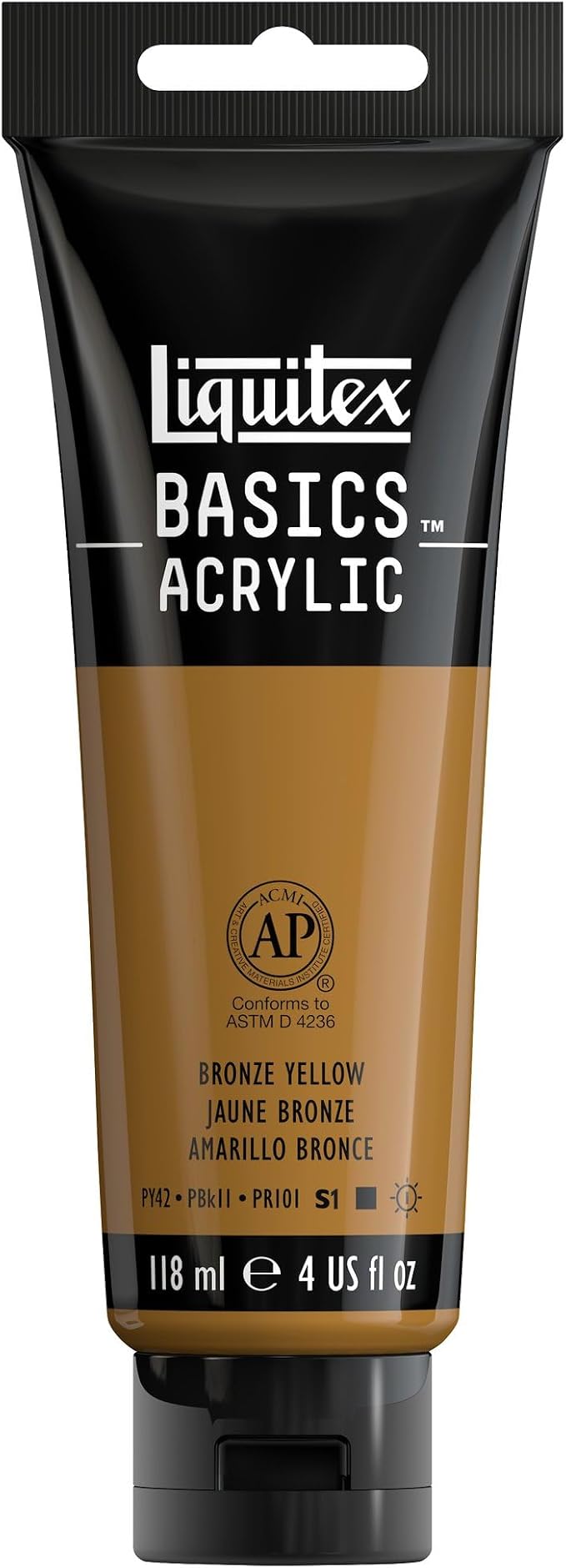 Liquitex BASICS Acrylic Paint, 118ml Tube, Bronze Yellow by Liquitex