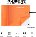 FUNKAKA Orange HTV Heat Transfer Vinyl Rolls, Adhesive HTV Vinyl - Image 2