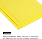 MECCANIXITY EVA Foam Sheets Yellow 7.6 Inch x 5.9 Inch 2mm Thickness - Image 5