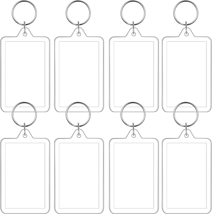 Yaomiao Acrylic Photo Frame Keychain Holder Photo Picture Insert Blank Keyring by Yaomiao