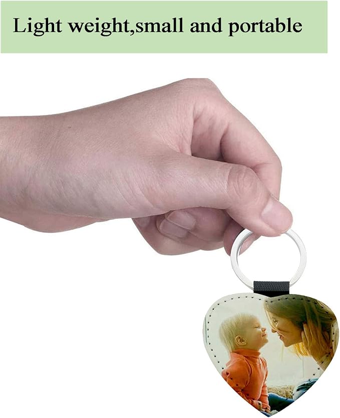 12 Pcs Sublimation Blank Keychains, PU Leather White Keychains Ornament Pendants - Image 3