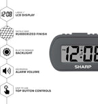 Sharp Digital Alarm Clock – Tactile Plastic Case - Image 4