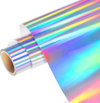 WRAPXPERT Holographic Vinyl, Rainbow Silver Adhesvie Roll by WRAPXPERT