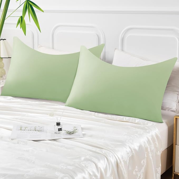 Curved Pillow Case King Size, Side Sleeper Pillow Cases Cover Cooling Rayon - Image 7