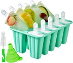 Popsicle Molds 10 Pieces Silicone Ice Pop Molds Popsicle Mold Reusable Easy by BellDream