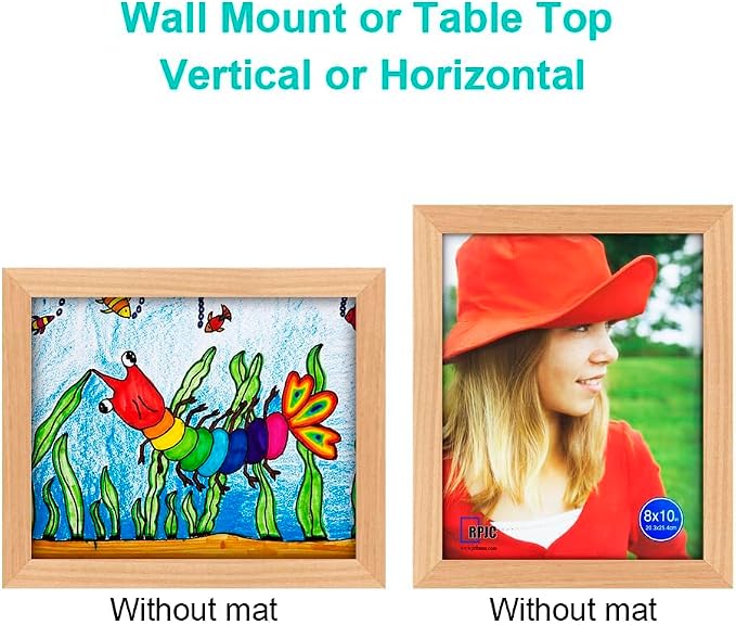 RPJC 8x10 inch Picture Frame Made of Solid Wood High Definition Glass - Image 5