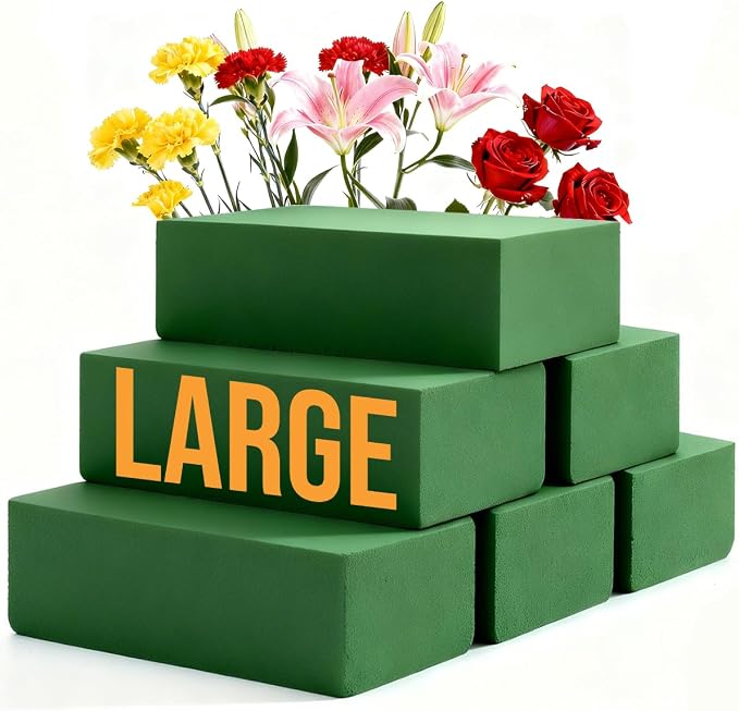 Pack of 12 Floral Foam Blocks, 8.9"x4.1"x2.7" Dry and Wet Flower Foam by Unknown