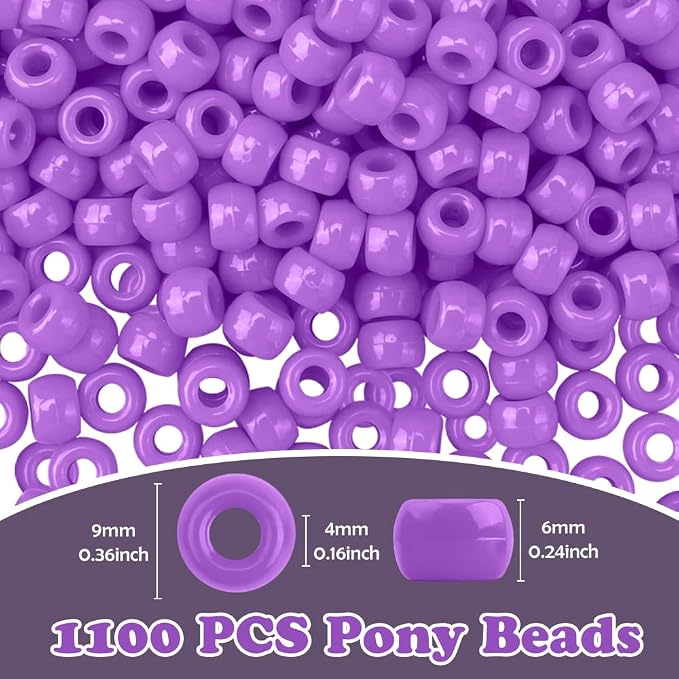 QPIXVB Pony Beads, Barrel Shaped, - Image 2