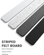 Fluxynara Cork Board Alternative Felt Strip Board 8-Pack 13"x2", Office Pin - Image 3