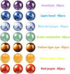 280pcs 6mm 7 Chakra Natural Stone Beads Crystal Bracelet Jewelry Making Kit | - Image 2
