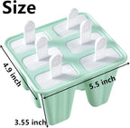 Popsicle Mold, Popsicle Molds 6 Pieces Silicone Ice Pop Molds BPA Free Popsicle - Image 2