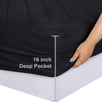 Utopia Bedding Quilted Fitted Mattress Pad, King Size, Elastic Fitted Mattress - Image 3
