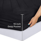 Utopia Bedding Quilted Fitted Mattress Pad, Twin Size, Elastic Fitted Mattress - Image 3