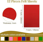12 Pcs Felt Sheets, 7x11 Inch Stiff Felt - Image 2