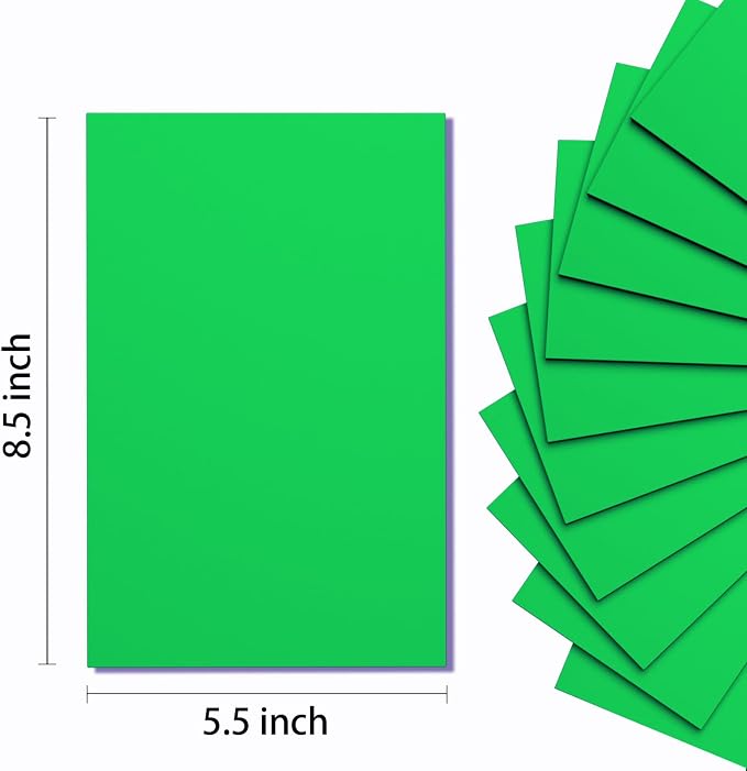 Do²ping Dark Green Foam Sheets Crafts, 8.5x5.5 Inch Eva Craft Foam Paper - Image 2