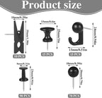 BESARME 200 Pcs Push Pins for Bulletin Board, Thumb Tacks for Cork Board | Black - Image 2