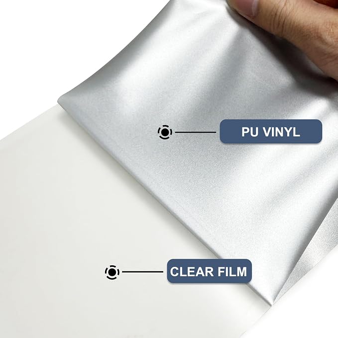 Silver Heat Transfer Vinyl HTV Roll Matte PU 12" x 15 ft. | Easy to Cut - Image 4
