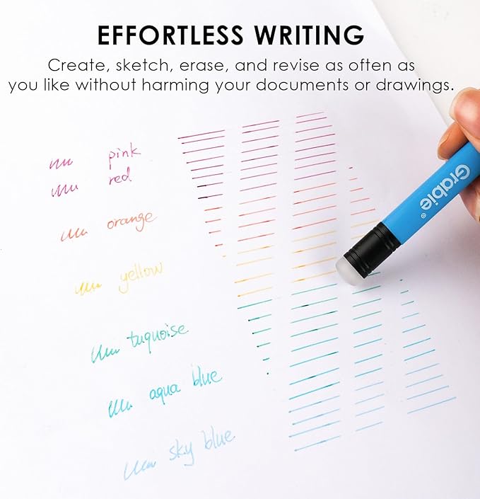 Grabie Erasable Gel Pens, Medium Point 0.7 mm Erasable Pens, Make Mistakes - Image 3