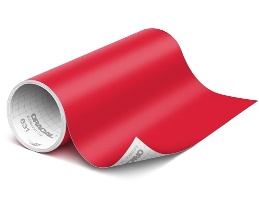 ORACAL 631 Matte Dahlia Red Vinyl Durable Roll Easy to Weed Permanent Adhesive by Orafol