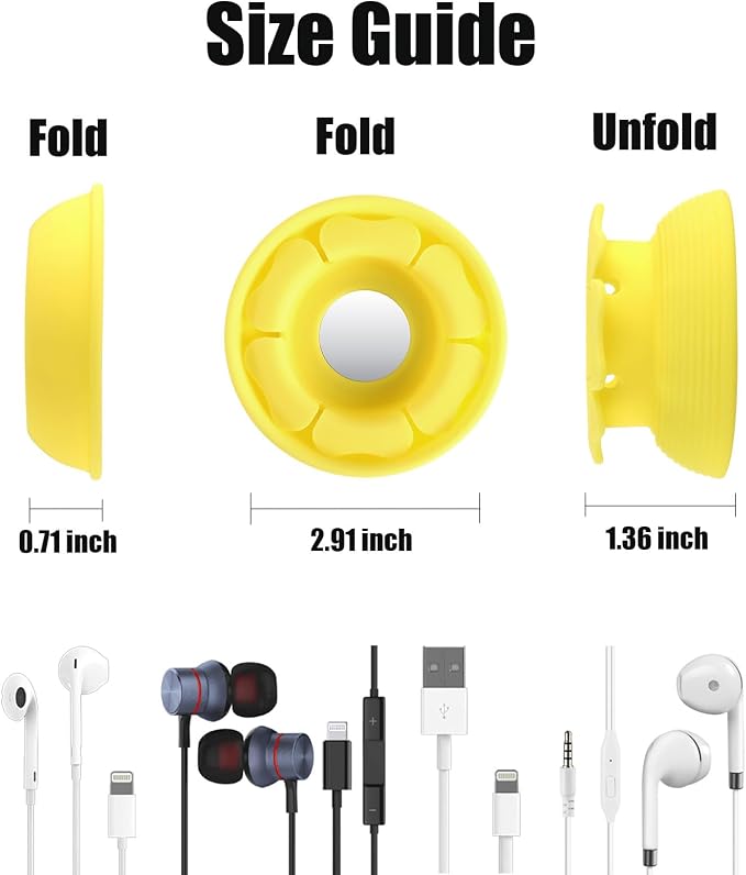 MAIRUI Wired Earbud Case Earphone Headphone Cord Organizer Earbuds Wrap Soft - Image 3