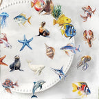 50Pcs Cartoon Marine Life Stickers Waterproof PET Water Bottle Decal Marine - Image 4