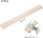 MECCANIXITY 6pcs Wood Sticks, 3/8"x 1.2" x 12" Rectangle Wooden Cube Wood - Image 2
