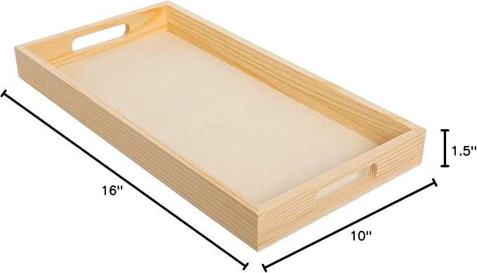 Wooden Nested Serving Trays, Unfinished Rectangle Trays - Image 8