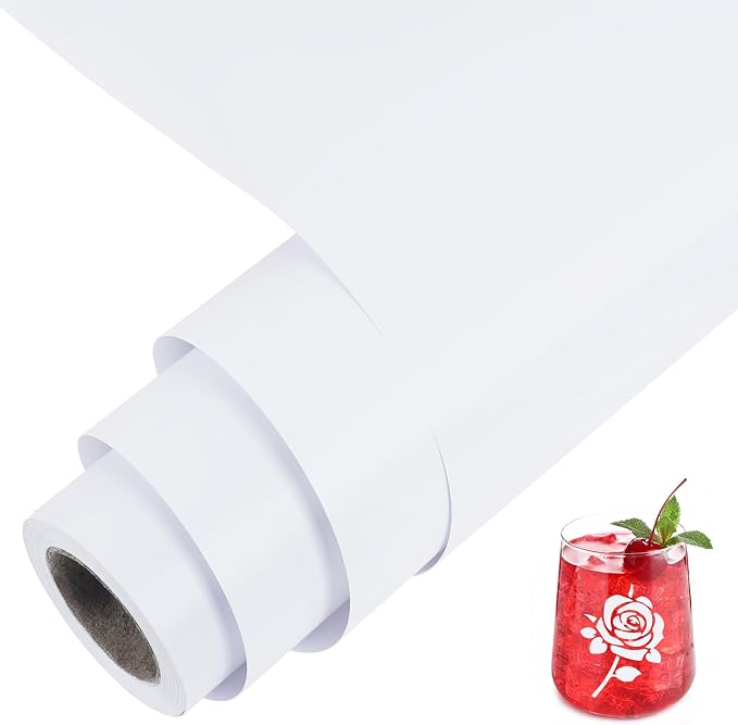 TORC White Permanent Vinyl 12" x 14 FT Matte White Adhesive Vinyl Roll by TORC