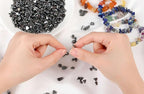 LAIDANLA Black Hematite 400pcs Natural Chip Stone Beads 5-8mm Healing Crystal - Image 4