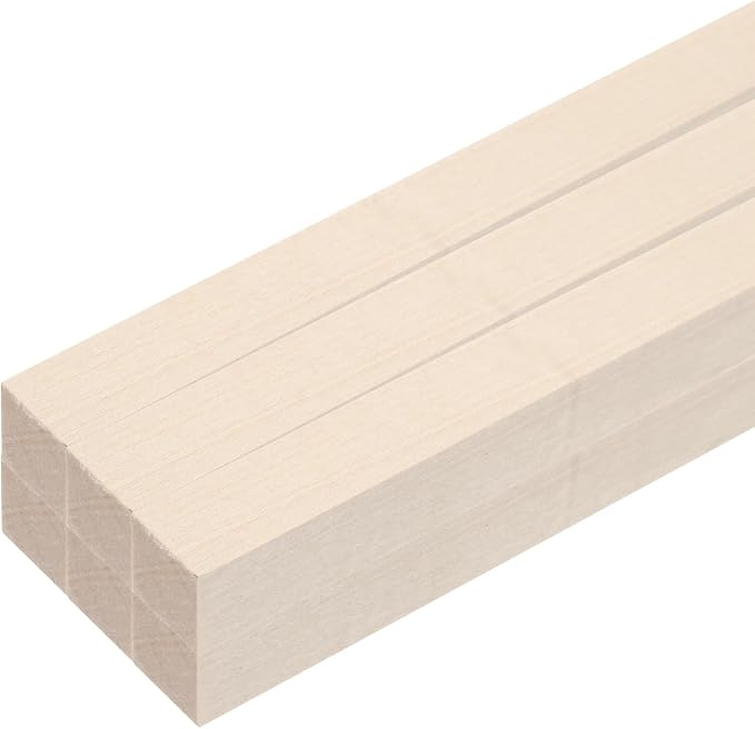 MECCANIXITY 6pcs Wood Sticks, 5/7"x 5/7" x 15" Rectangle Wooden Cube Wood by MECCANIXITY