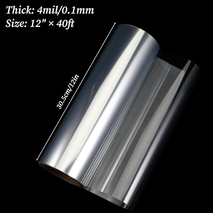4 mil 12 Inches x 40ft Rolls Acetate Sheets Blank Stencil Sheets Transparency - Image 2